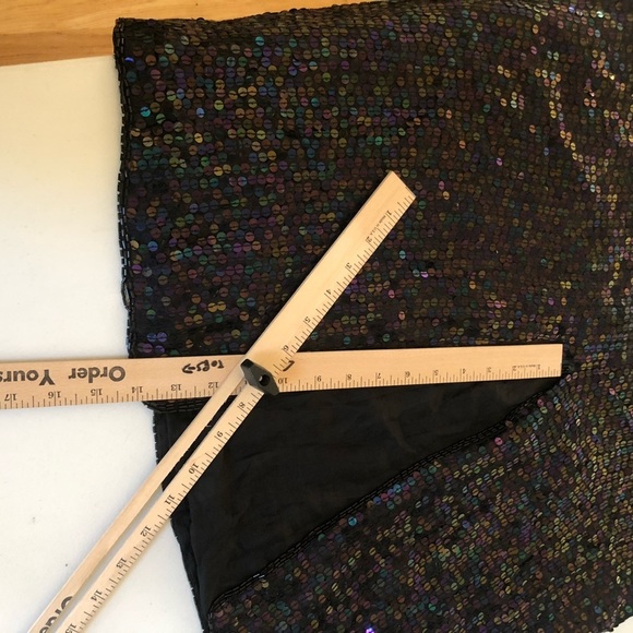 Jewel Queen size 14  black AB  SEQUIN maxi dress elastic waist, back slit - Picture 9 of 13